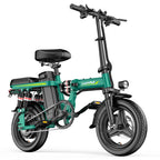 14" Folding Electric Bike for Adults, Lightweight Commuter E-Bike with Removable Battery, Compact City Bicycle Fits in Trunk/Elevator