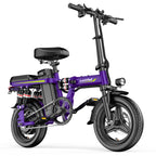 14" Folding Electric Bike for Adults, Lightweight Commuter E-Bike with Removable Battery, Compact City Bicycle Fits in Trunk/Elevator