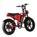 LuckRoll Electric Bike Moped for Adults with NFC & Password Unlock, 2000/1500W, 40/33MPH, 48V 15/25Ah E-Bike, 100-60 Miles Electric Motorcycle, 20" Fat Tire Electric Dirt Bike (2000W 48V 25Ah-Red)