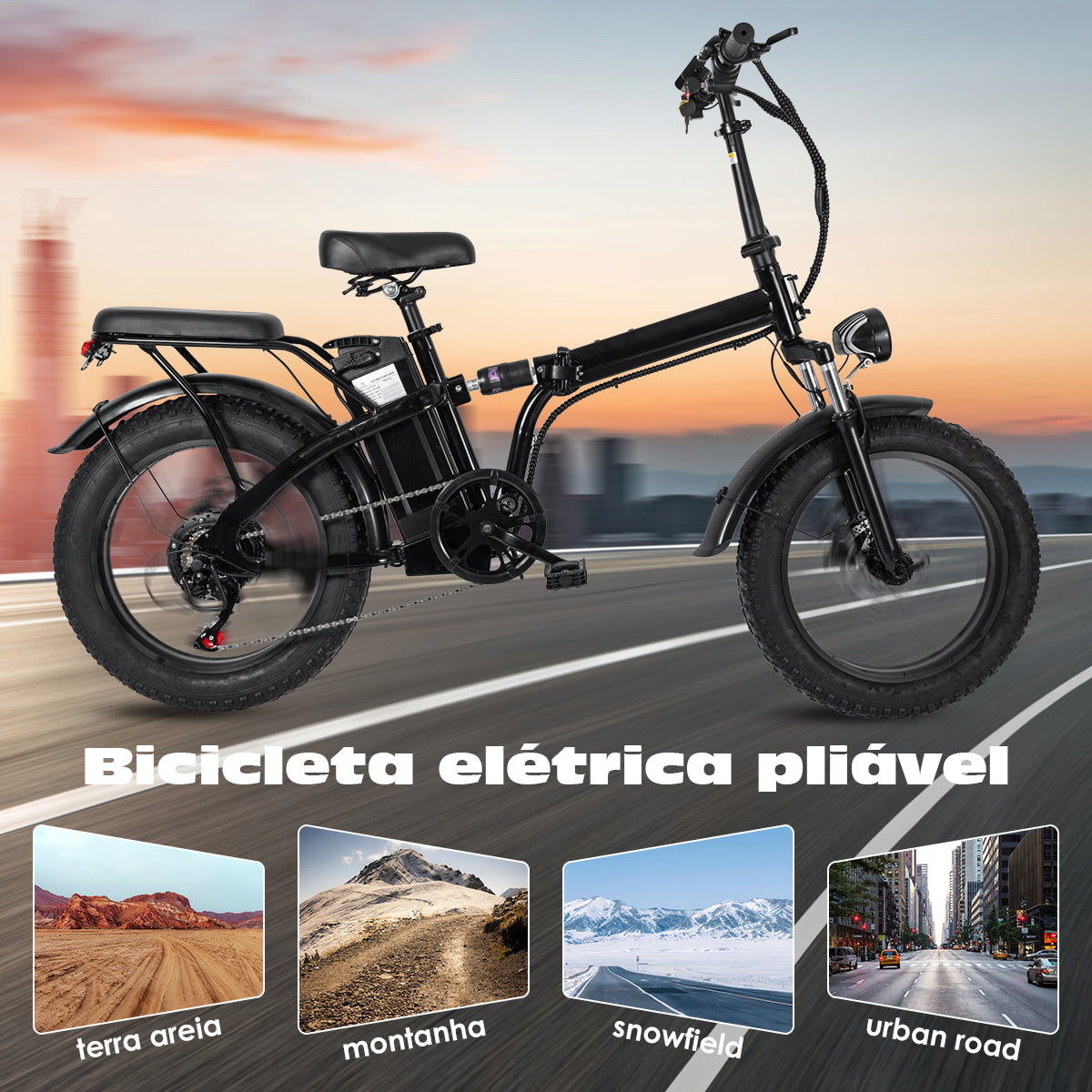 Shock-absorbing folding electric bicycle