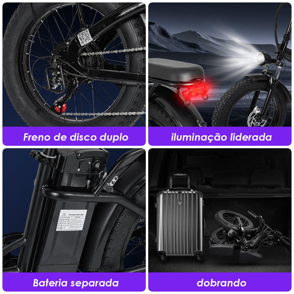 Shock-absorbing folding electric bicycle