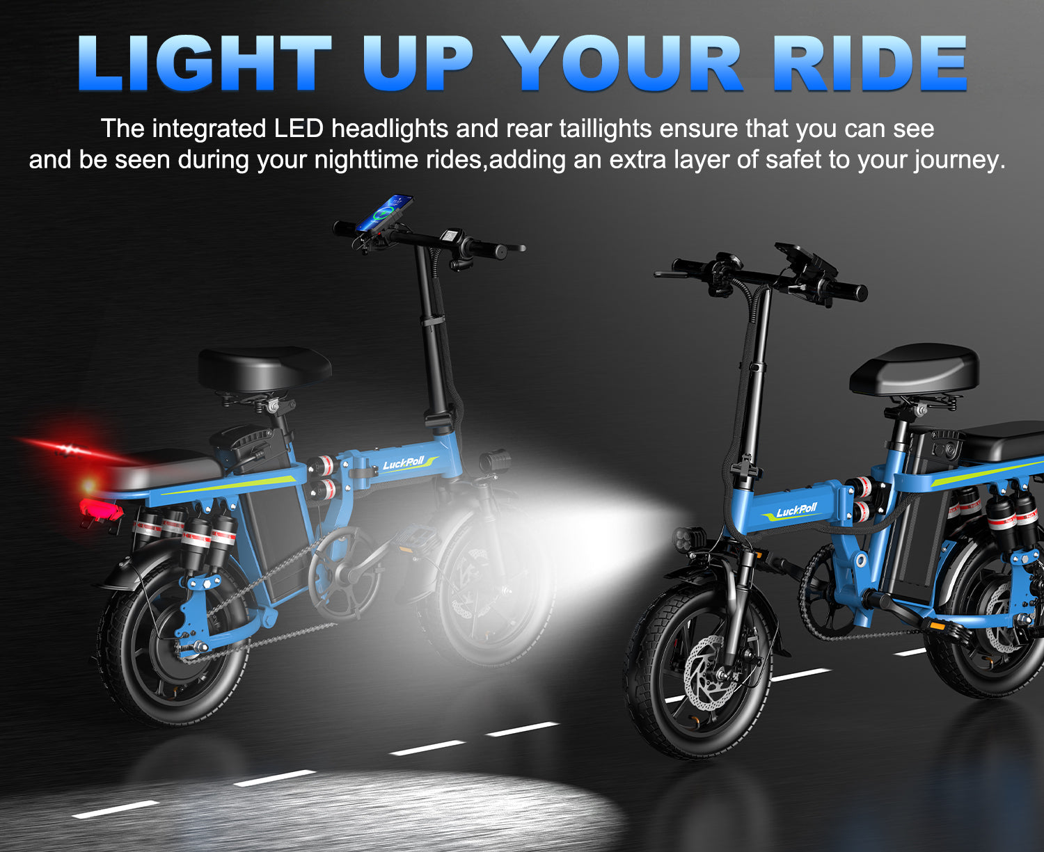 Ultra-Light 14-Inch Foldable Ebike, Portable Urban Commuter Bicycle for Adults & Teens, Space-Saving Design for Apartments
