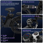 Shock-absorbing folding electric bicycle