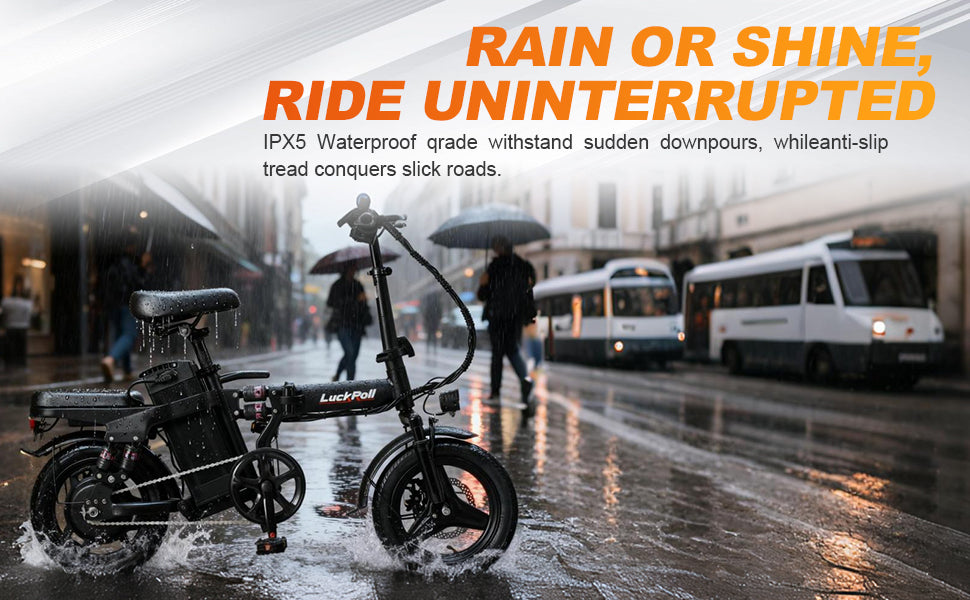 LuckRoll Foldable Electric Bike for Adults – 2000W/1000W, 40/28MPH, 52V 25Ah, 48V 15Ah,60-80mi Range, Removable Battery, UL2849 Certified Commuter E-Bike