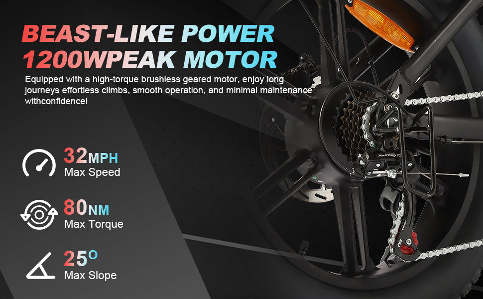 LuckRoll Electric Bike Moped for Adults with NFC & Password Unlock, 2000/1500W, 40/33MPH, 48V 15/25Ah E-Bike, 100-60 Miles Electric Motorcycle, 20" Fat Tire Electric Dirt Bike (2000W 48V 25Ah-Red)