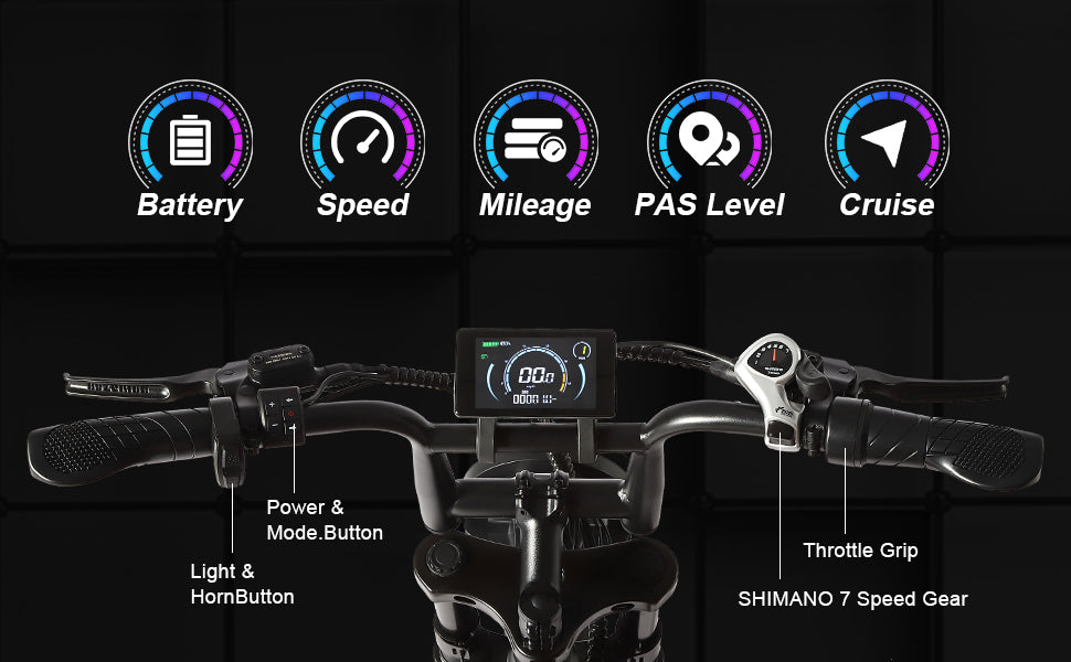 LuckRoll Electric Bike Moped for Adults with NFC & Password Unlock, 2000/1500W, 40/33MPH, 48V 15/25Ah E-Bike, 100-60 Miles Electric Motorcycle, 20" Fat Tire Electric Dirt Bike (2000W 48V 25Ah-Red)