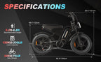 LuckRoll Electric Bike Moped for Adults with NFC & Password Unlock, 2000/1500W, 40/33MPH, 48V 15/25Ah E-Bike, 100-60 Miles Electric Motorcycle, 20" Fat Tire Electric Dirt Bike (2000W 48V 25Ah-Red)