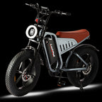 LuckRoll Electric Bike Moped for Adults with NFC & Password Unlock, 2000/1500W, 40/33MPH, 48V 15/25Ah E-Bike, 100-60 Miles Electric Motorcycle, 20" Fat Tire Electric Dirt Bike (2000W 48V 25Ah-Red)