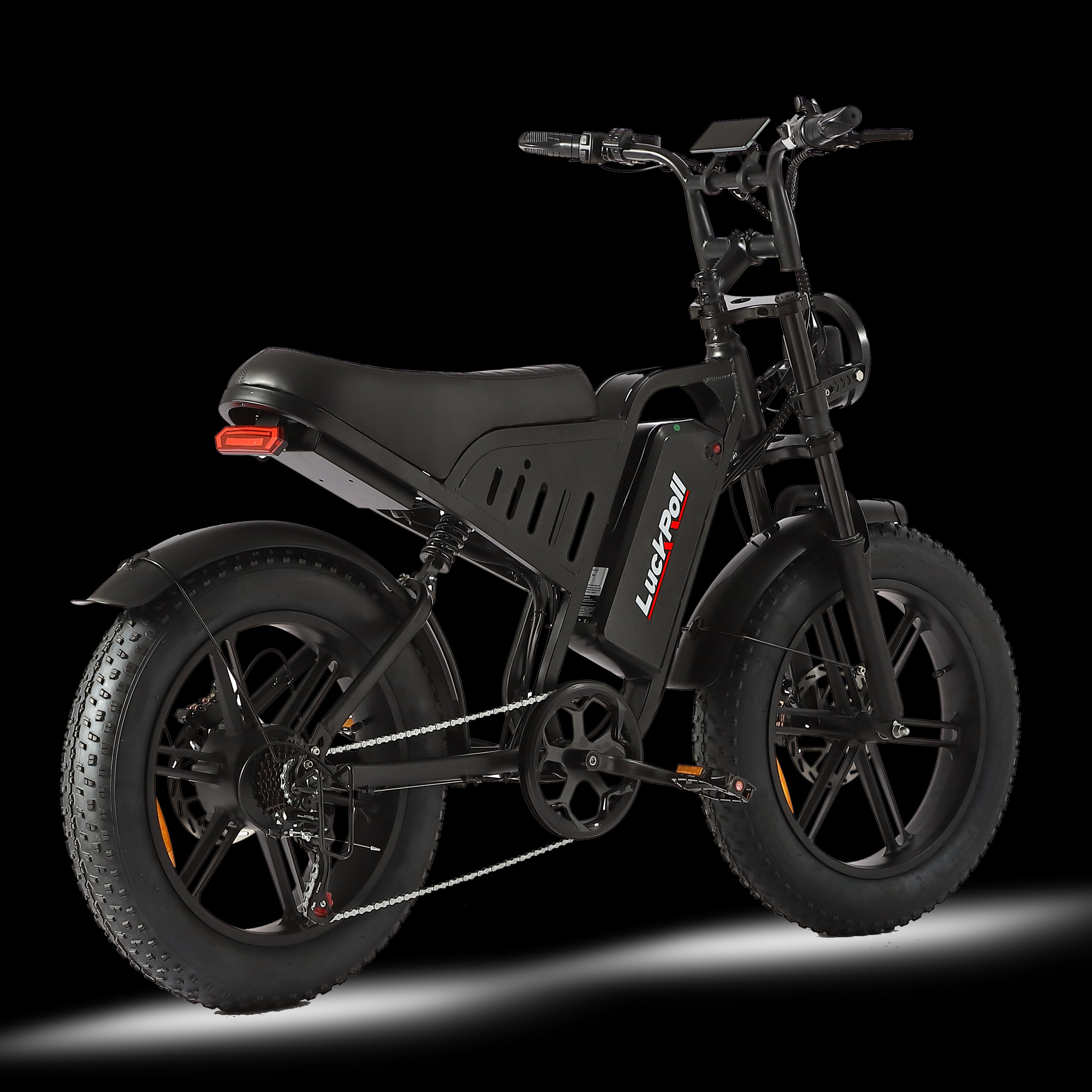LuckRoll Electric Bike Moped for Adults with NFC & Password Unlock, 2000/1500W, 40/33MPH, 48V 15/25Ah E-Bike, 100-60 Miles Electric Motorcycle, 20" Fat Tire Electric Dirt Bike (2000W 48V 25Ah-Red)